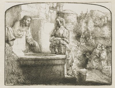Christus und die Frau von Samaria von Rembrandt van Rijn
