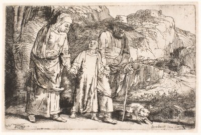 Christus zwischen seinen Eltern, Rückkehr vom Tempel von Rembrandt van Rijn