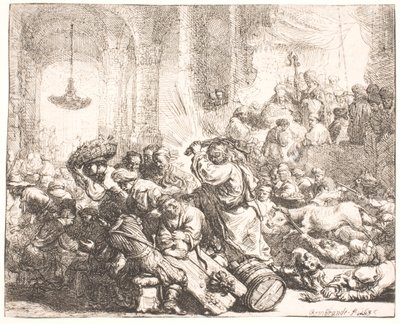 Christus vertreibt die Geldwechsler aus dem Tempel von Rembrandt van Rijn