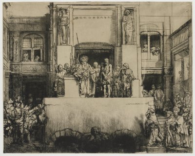 Christus dem Volk gezeigt (Ecce Homo) von Rembrandt van Rijn