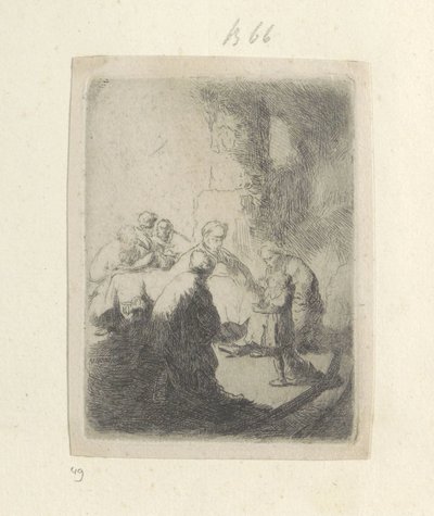 Christus und die Schriftgelehrten: kleine Platte von Rembrandt van Rijn