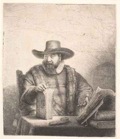 Cornelis Claesz Anslo, Mennonitenprediger von Rembrandt van Rijn