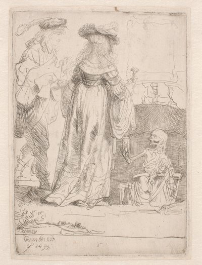 Das junge Paar und der Tod von Rembrandt van Rijn