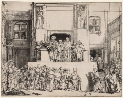 Ecce Homo. Christus dem Volk präsentiert, 1655 von Rembrandt van Rijn