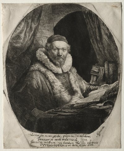 Jan Uytenbogaert, Prediger der Remonstranten, 1635 von Rembrandt van Rijn