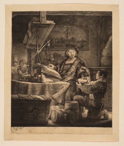 Jan Uytenbogaert, Generalempfänger ("Der Goldwäger") von Rembrandt van Rijn