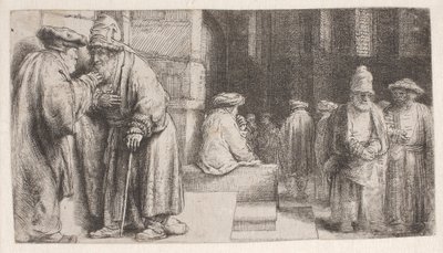 Juden in der Synagoge von Rembrandt van Rijn