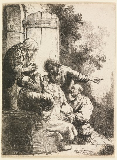 Josephs Mantel wird Jakob gebracht von Rembrandt van Rijn