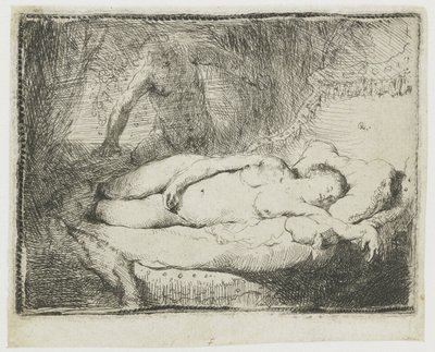 Jupiter und Antiope: kleinere Platte von Rembrandt van Rijn