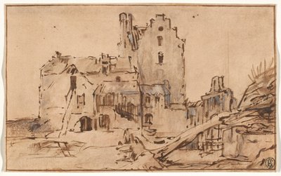 Kostverloren Schloss im Verfall von Rembrandt van Rijn
