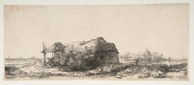 Landschaft mit einem Cottage und einer Heuscheune, 1641 von Rembrandt van Rijn