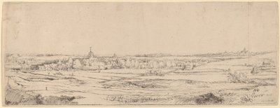 Landschaft mit Blick auf Haarlem (Das Goldwägerfeld) von Rembrandt van Rijn