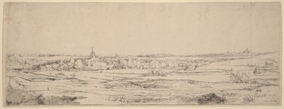 Landschaft mit Blick auf Haarlem (Das Goldwägerfeld) von Rembrandt van Rijn