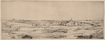 Landschaft mit Blick auf Haarlem (Das Goldwägerfeld) von Rembrandt van Rijn