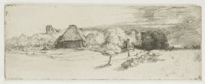 Landschaft mit einem Bauernhof und dem 