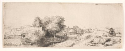 Landschaft mit einem Milchmann von Rembrandt van Rijn