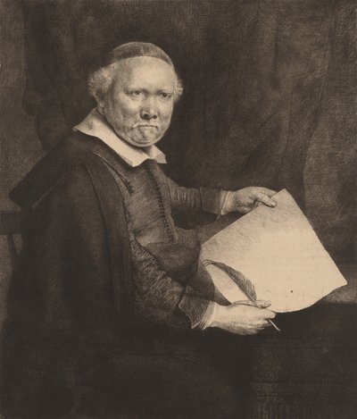 Lieven Willemsz van Coppenol: die größere Platte, 1658 von Rembrandt van Rijn