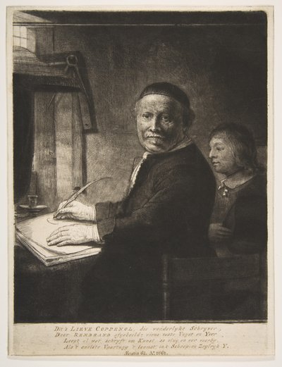 Lieven Willemsz van Coppenol mit seinem Enkel, ca. 1658 von Rembrandt van Rijn