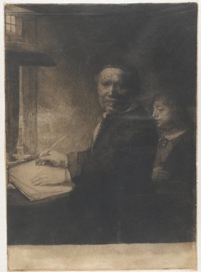 Lieven Willemsz. van Coppenol, Schreibmeister: die kleinere Platte von Rembrandt van Rijn
