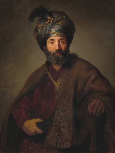 Mann in orientalischem Kostüm von Rembrandt van Rijn