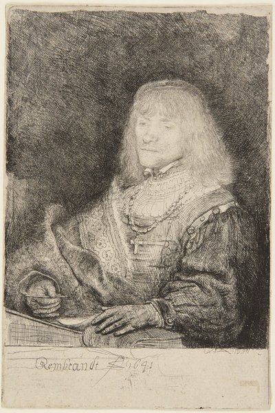 Mann mit Kruzifix und Kette von Rembrandt van Rijn
