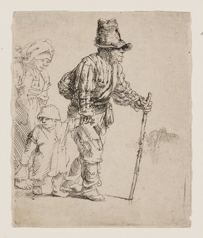 Bauernfamilie auf Wanderschaft von Rembrandt van Rijn