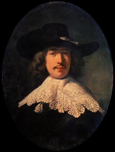 Porträt eines jungen Mannes mit Spitzenkragen, 1634 von Rembrandt van Rijn