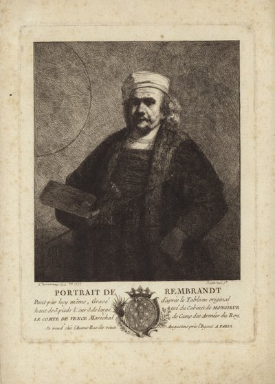 Rembrandt, Selbstporträt des niederländischen Malers und Radierers von Rembrandt van Rijn
