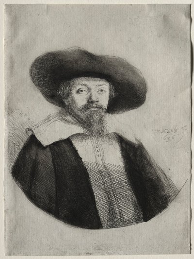Samuel Manasseh Ben Israel, 1636 von Rembrandt van Rijn