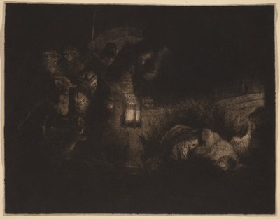 Die Anbetung der Hirten: ein Nachtstück von Rembrandt van Rijn