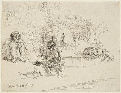Die Badenden von Rembrandt van Rijn