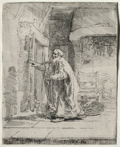 Die Blindheit des Tobit: Die größere Platte, 1651 von Rembrandt van Rijn
