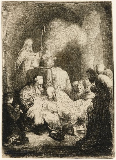 Die Beschneidung: kleine Platte, 1630 von Rembrandt van Rijn