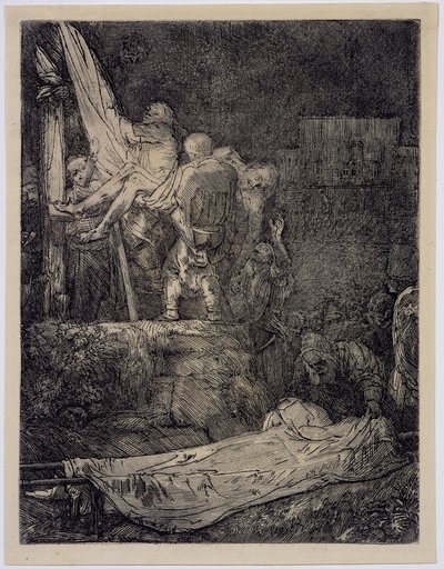 Die Kreuzabnahme bei Fackellicht von Rembrandt van Rijn