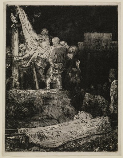 Die Kreuzabnahme bei Fackellicht von Rembrandt van Rijn