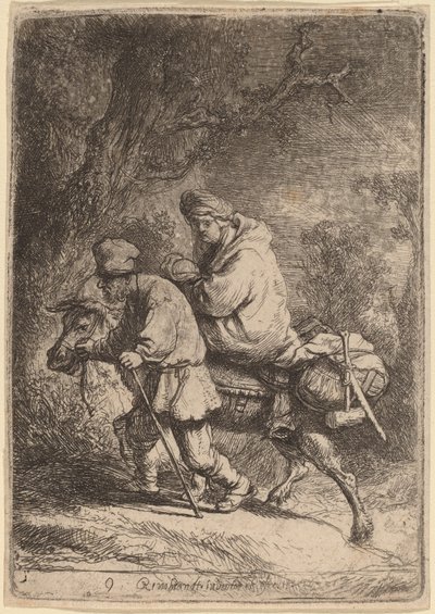 Die Flucht nach Ägypten: Klein von Rembrandt van Rijn