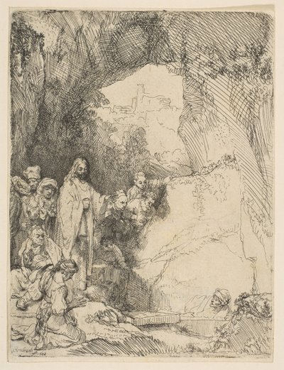 Die Auferweckung des Lazarus, kleine Platte, 1642 von Rembrandt van Rijn