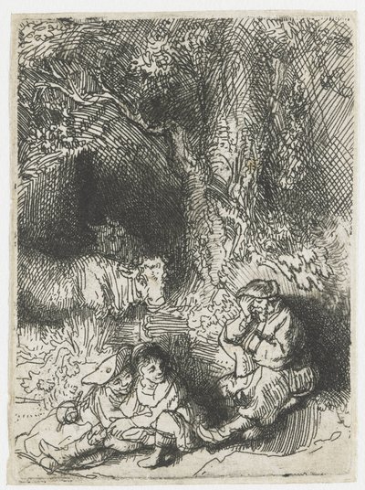 Der schlafende Hirte von Rembrandt van Rijn
