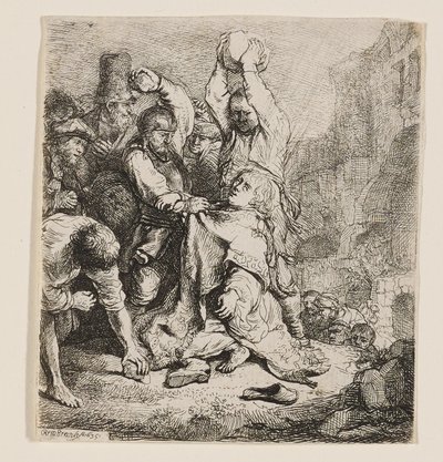Die Steinigung des Heiligen Stephanus von Rembrandt van Rijn