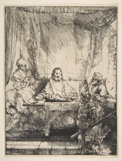 Das Abendmahl in Emmaus, 1654 von Rembrandt van Rijn