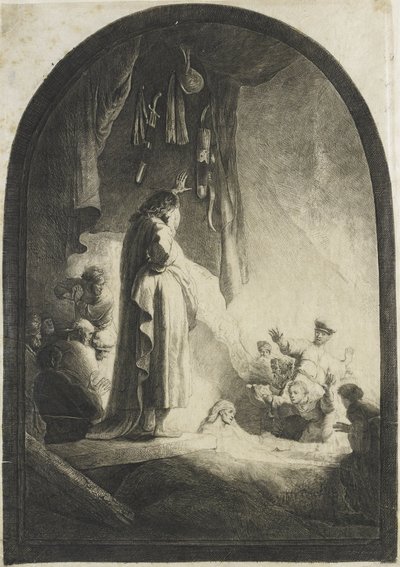 Die Auferweckung des Lazarus: die größere Platte von Rembrandt van Rijn