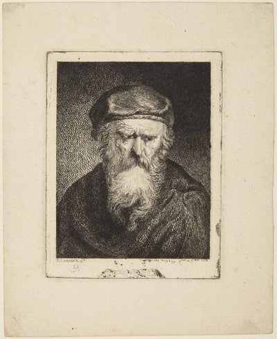 Melancholischer Greis von Rembrandt van Rijn