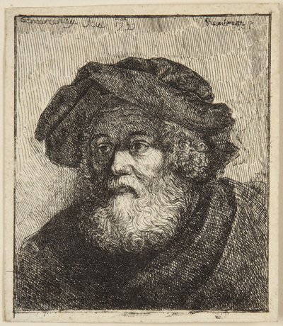 Alter Mann mit Mütze von Rembrandt van Rijn