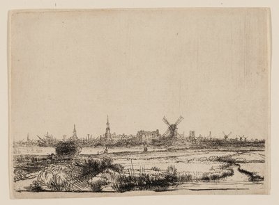 Blick auf Amsterdam vom Kadijk von Rembrandt van Rijn