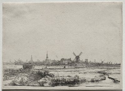 Blick auf Amsterdam von Nordwesten von Rembrandt van Rijn