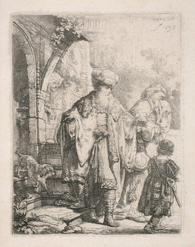 Die Vertreibung Hagars von Rembrandt van Rijn