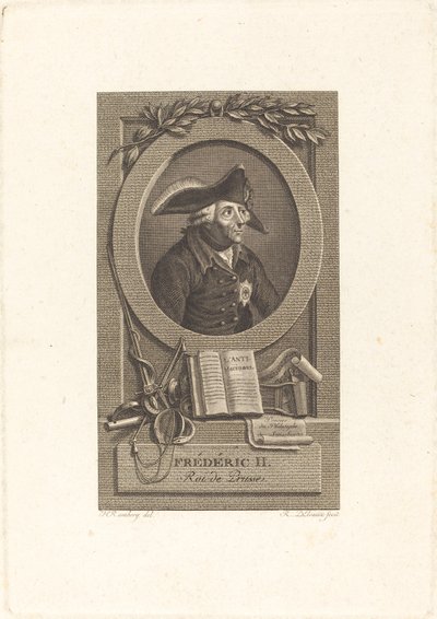 Friedrich der Große, König von Preußen von Remi Henri Joseph Delvaux after Johann Heinrich Ramberg