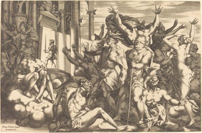 Die Eroberung der Unwissenheit von René Boyvin after Rosso Fiorentino