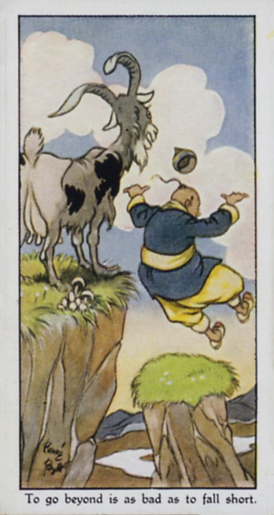 Zu weit zu gehen ist genauso schlecht wie zu kurz zu fallen von René Bull