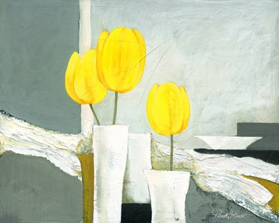 Lebhafte Gelbe Tulpen von Renate Holzner